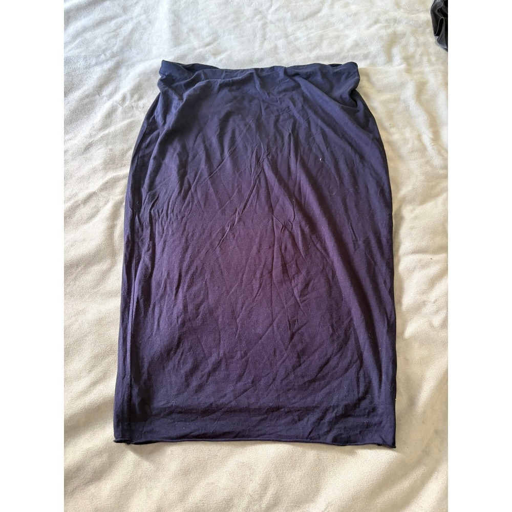 Vince Camuto Navy Blue Bodycon Midi Skirt Stretch Knit Jersey Mens Medium